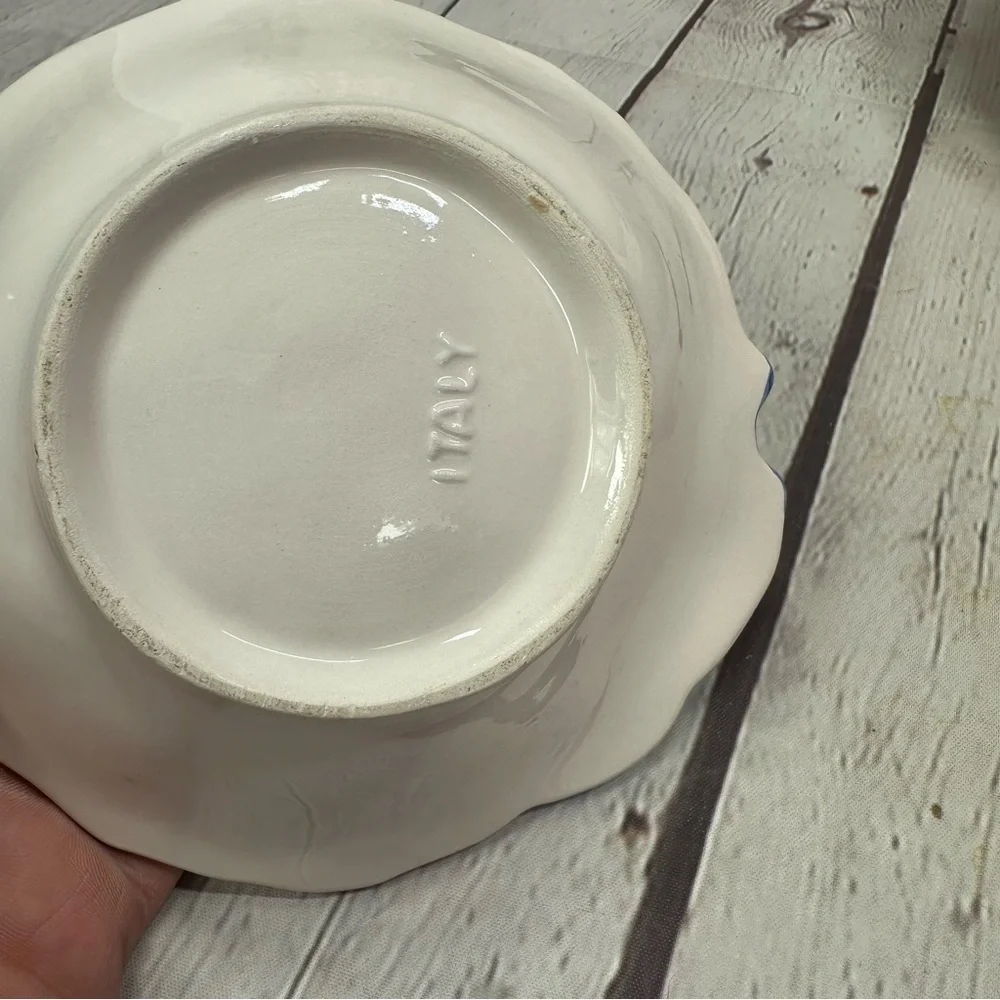 White and Blue Decorative Bowls made in italy figs strawberry